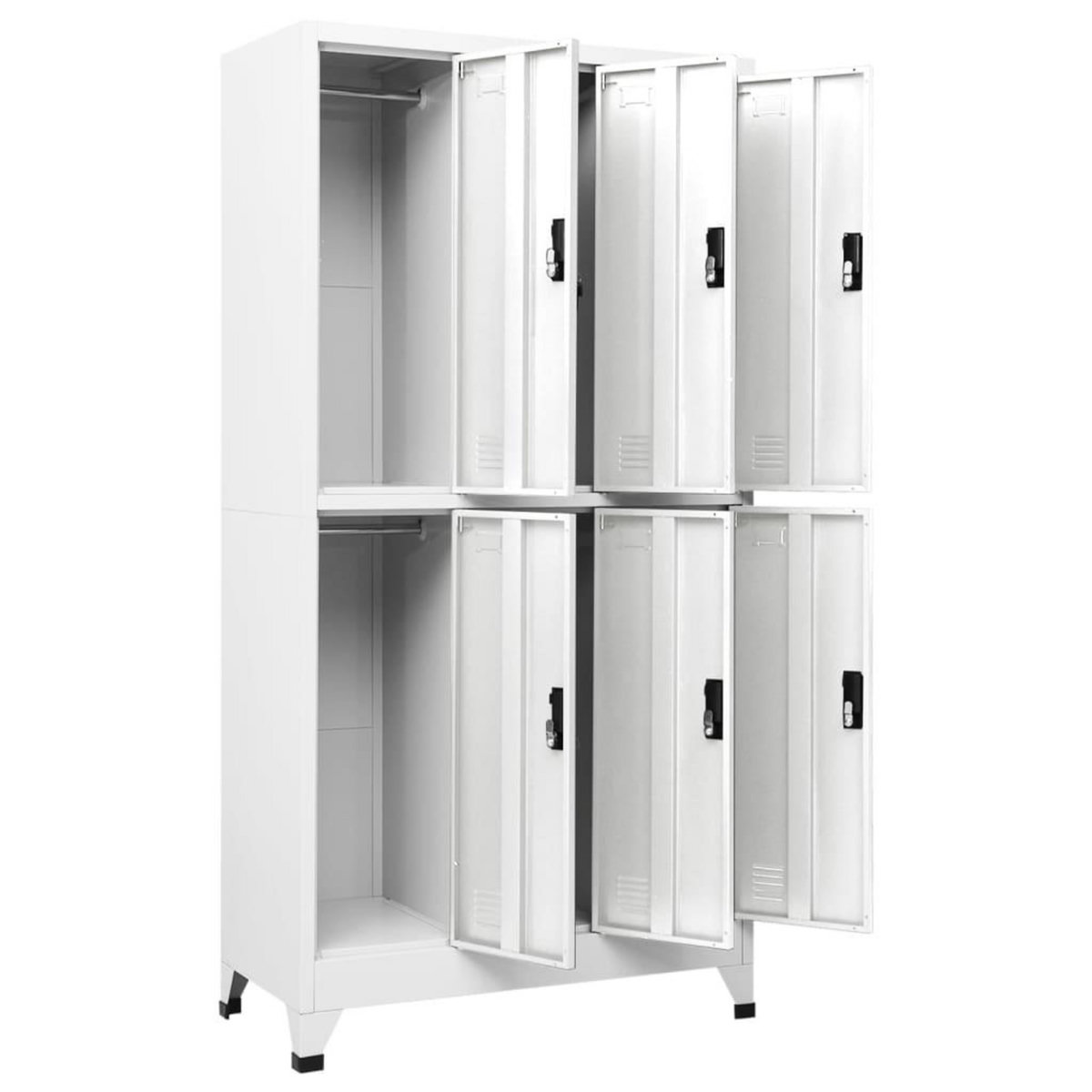 VIDAXL Armoire a casiers Blanc 90x45x180 cm Acier