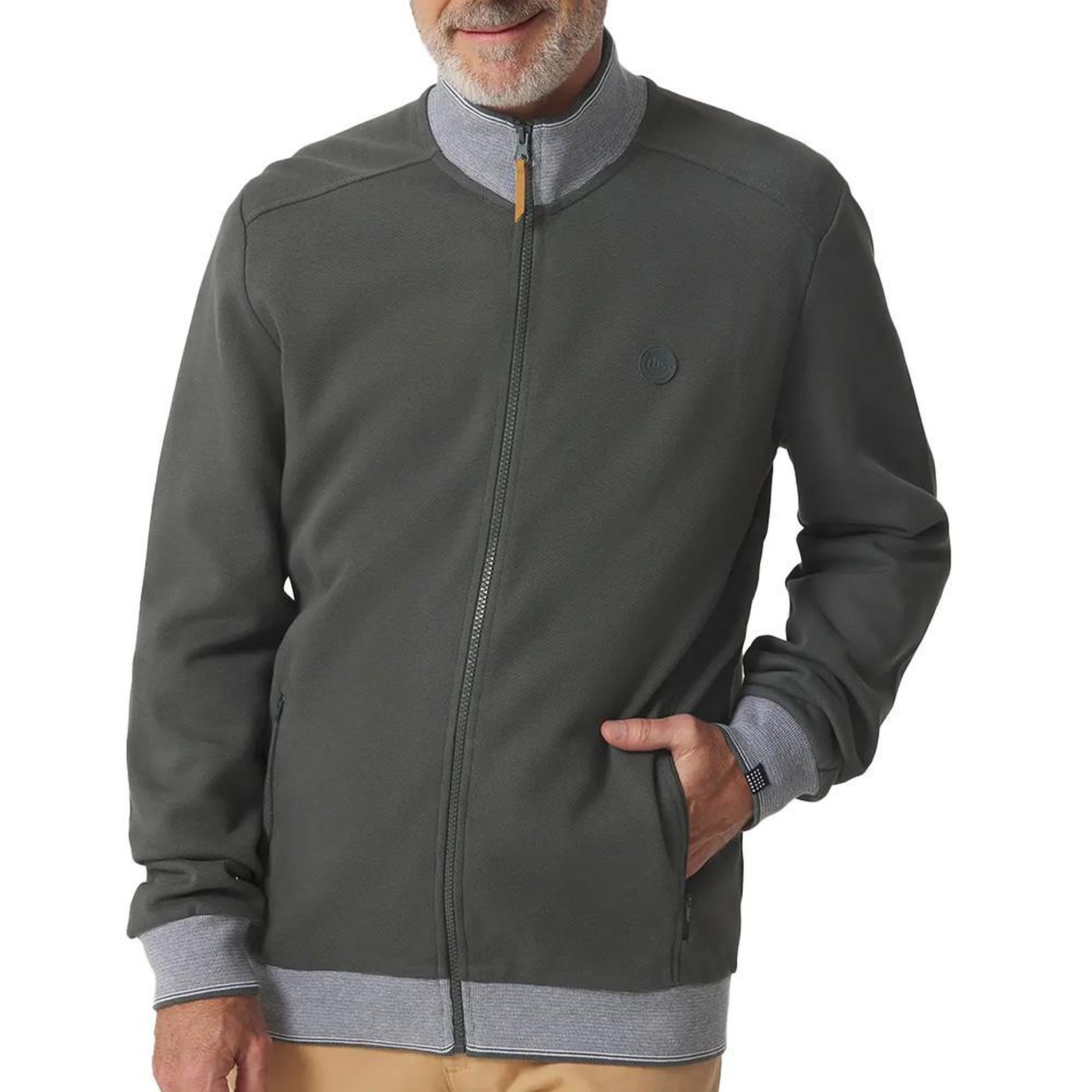 TBS Sweat zippé Vert Homme TBS LOANN 24612. Coloris disponibles : Vert