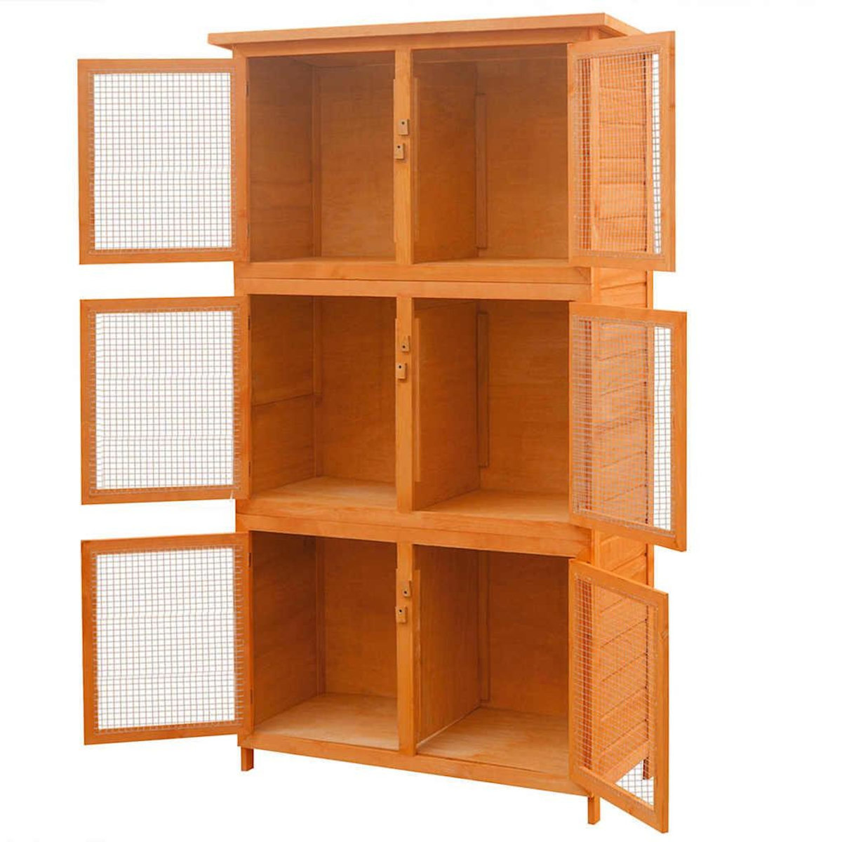 VIDAXL Cage pour animaux 6 compartiments Bois
