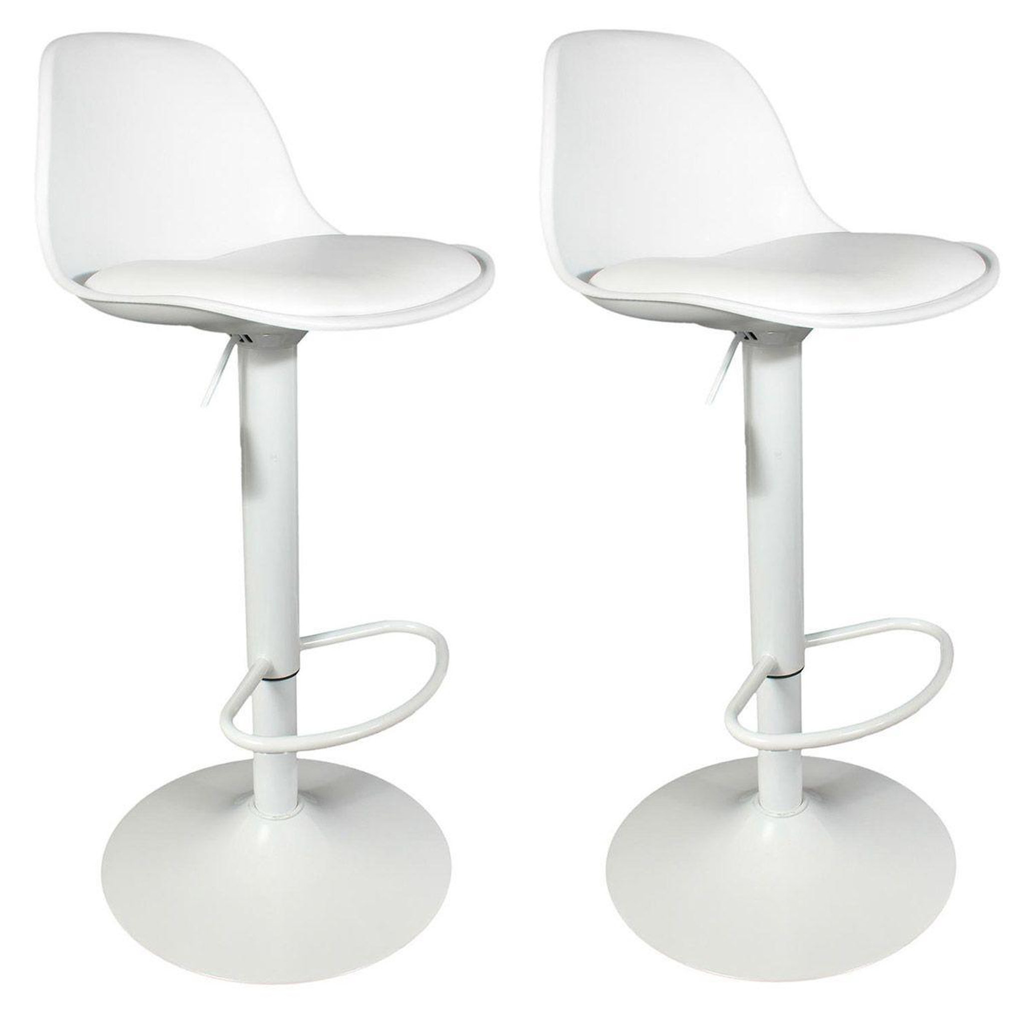 Voir la diapositive 1 : The Home Deco Factory Lot de 2 tabourets de bar  isak  104cm blanc