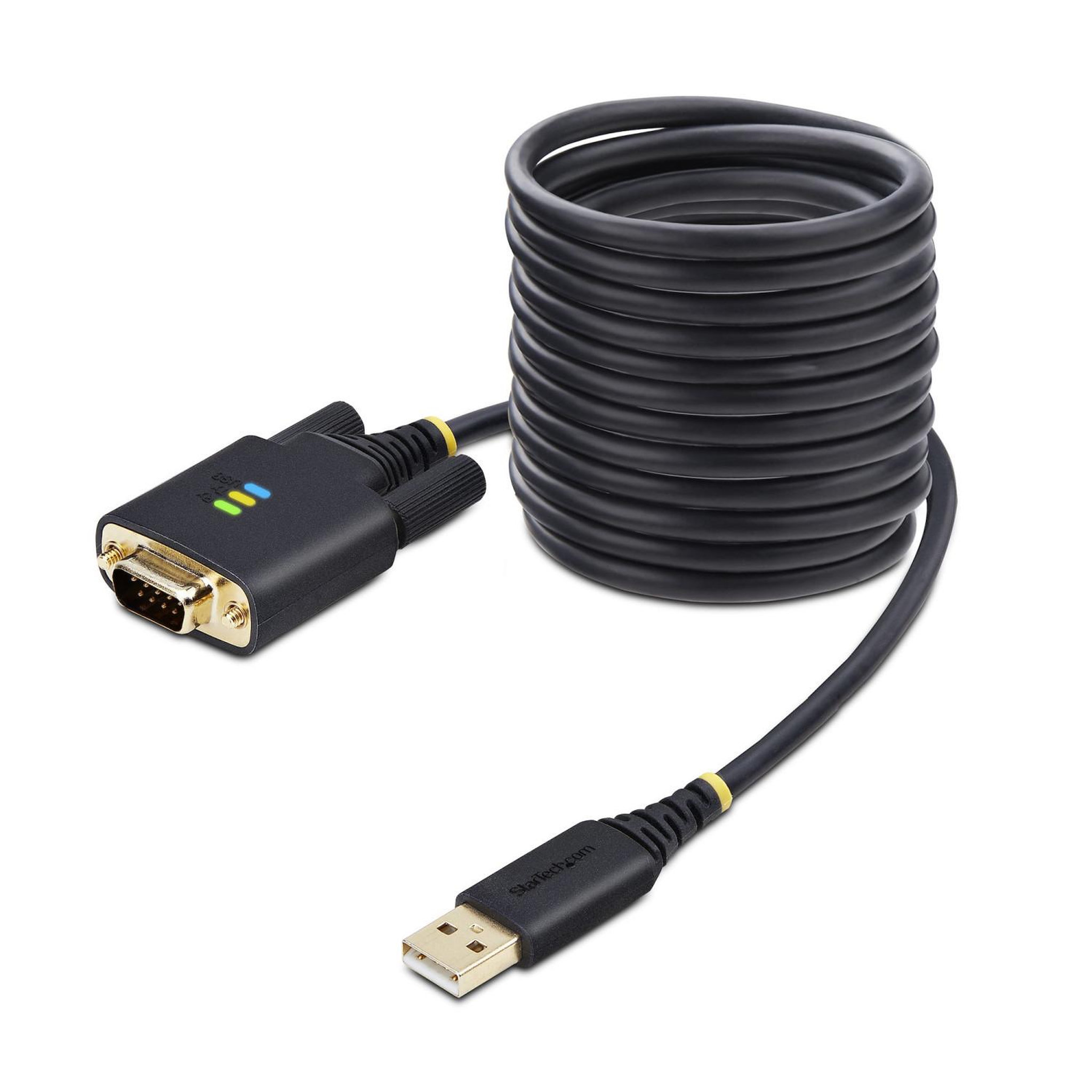 Voir la diapositive 2 : Startech Startech.com adaptateur usb vers série de 3m - com rétention, câble adaptateur/convertisseur usb rs232, vis/écrous interchangeables, usb-a vers db9 rs232, ftdi ic, protection esd, windows/macos/linux