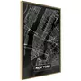 Paris Prix Affiche Murale Encadrée  City Map New York Dark 