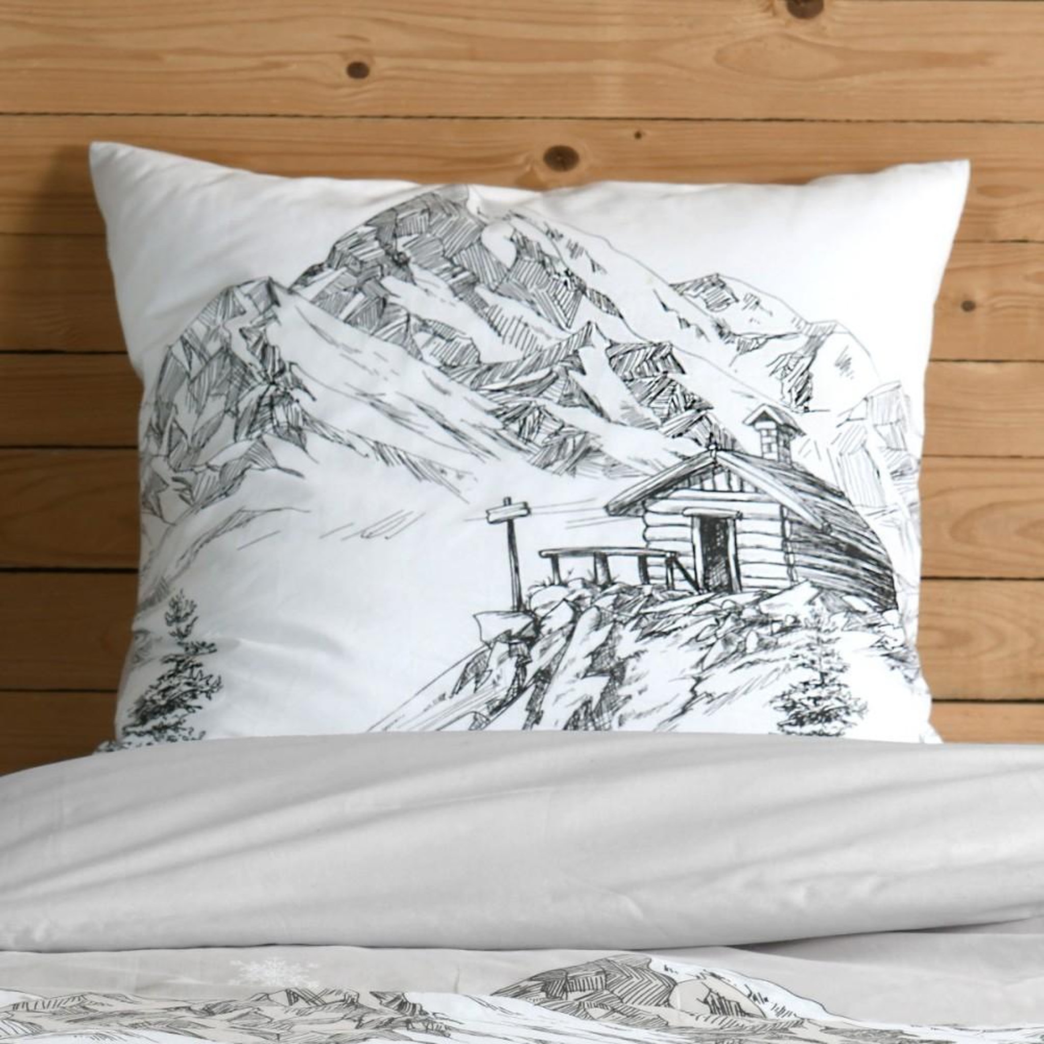 Voir la diapositive 2 : STOF Housse de couette 140x200 + 1 taie coton 57 fils