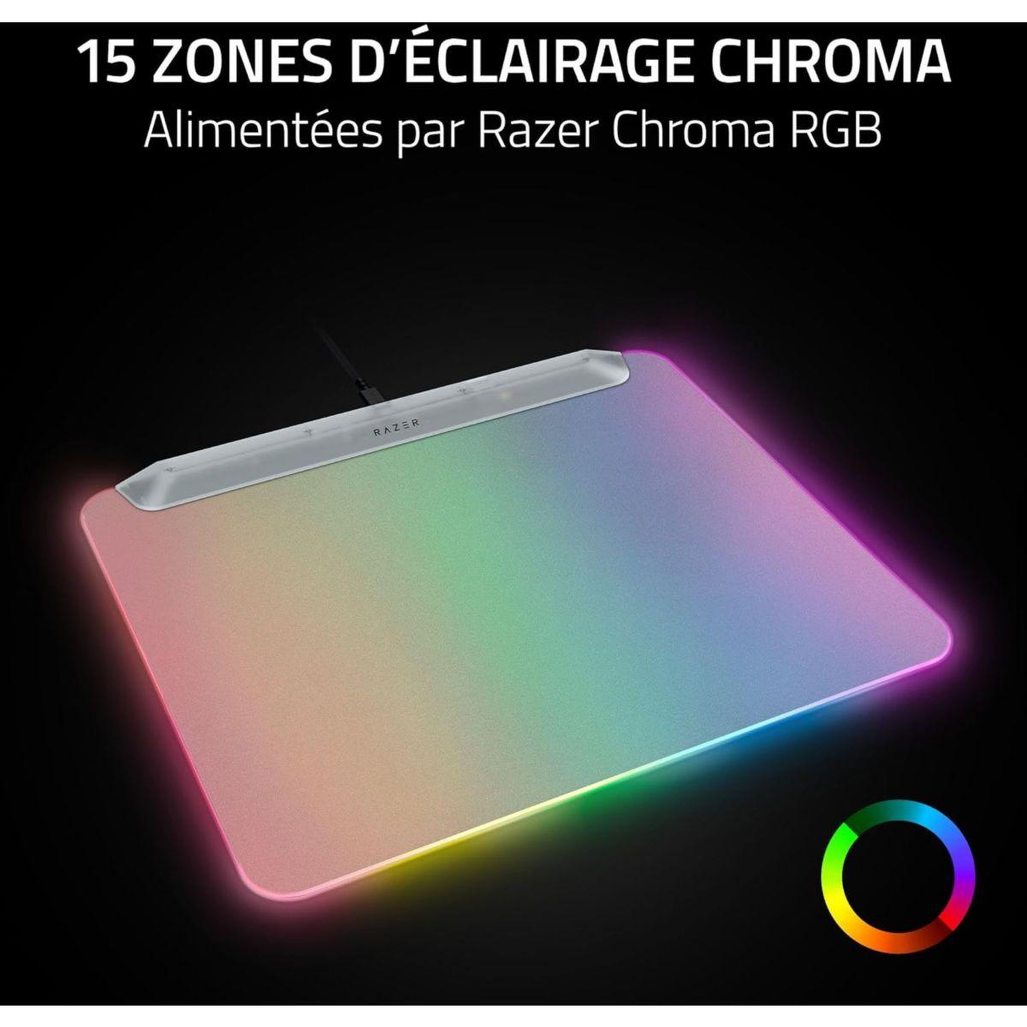 Voir la diapositive 3 : Razer Tapis de souris firefly v2 pro phantom white ed