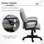 Voir la diapositive 5 : VINSETTO Vinsetto Chaise de bureau fauteuil bureau massant pivotant hauteur réglable tissu lin gris