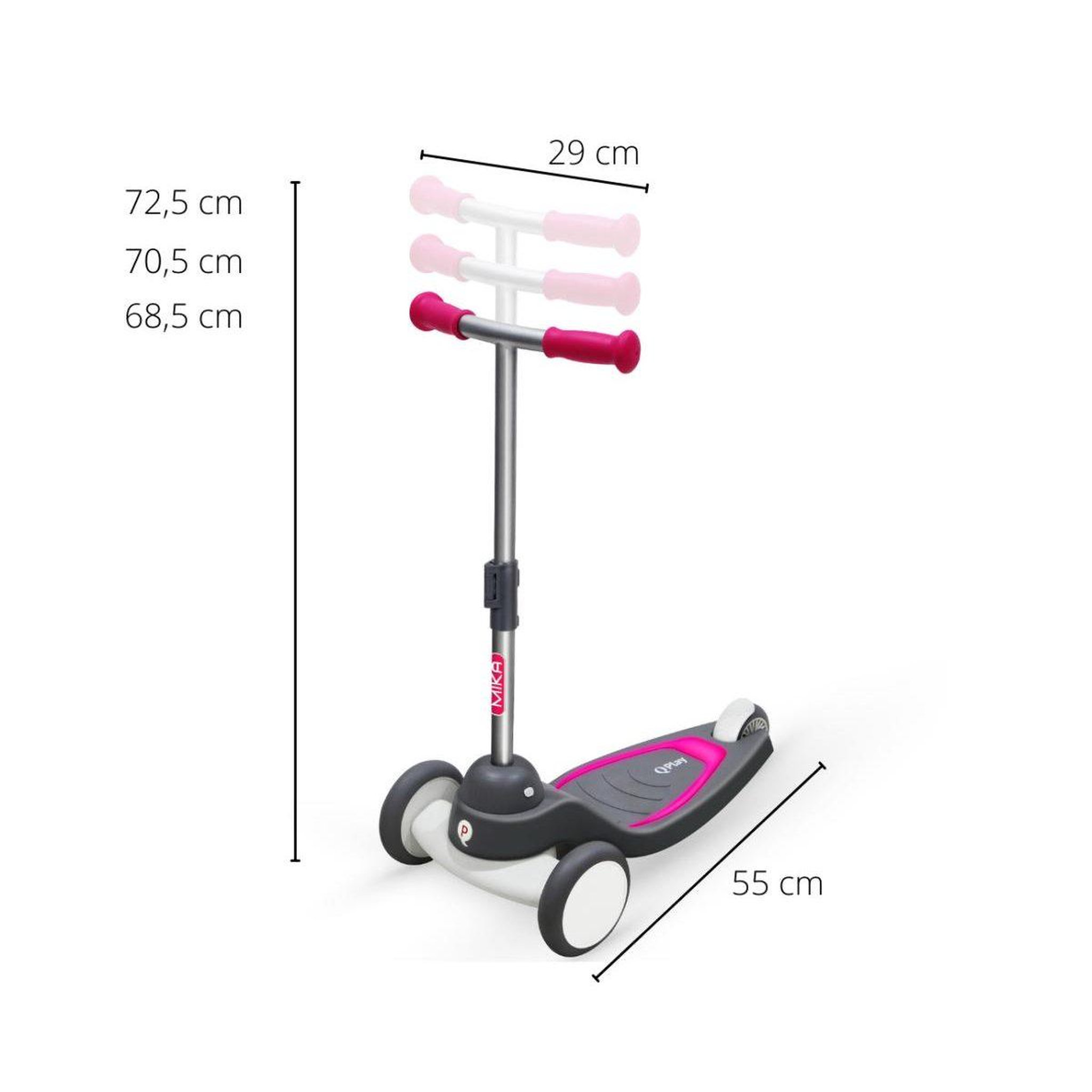 Voir la diapositive 2 : QPLAY Trottinette  mika rose