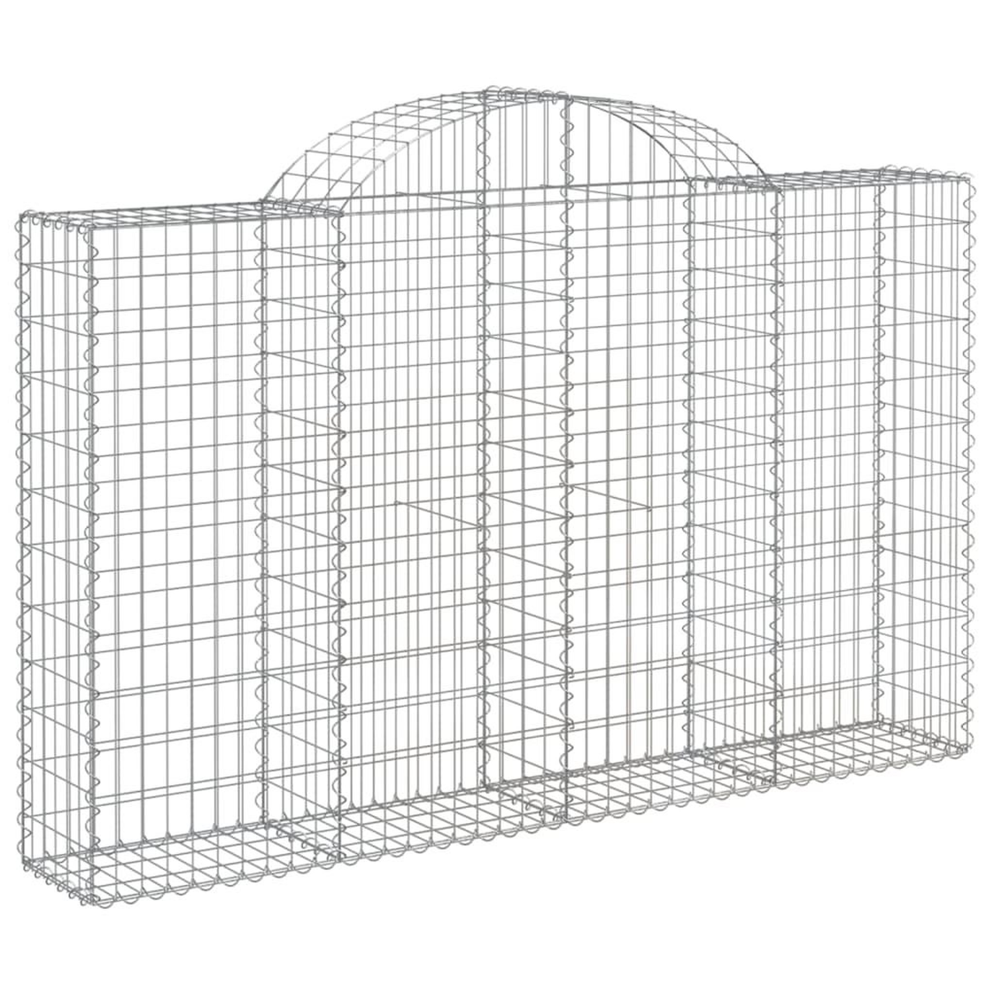 Voir la diapositive 3 : VIDAXL Paniers a gabions arques 18 pcs 200x30x120/140 cm Fer galvanise