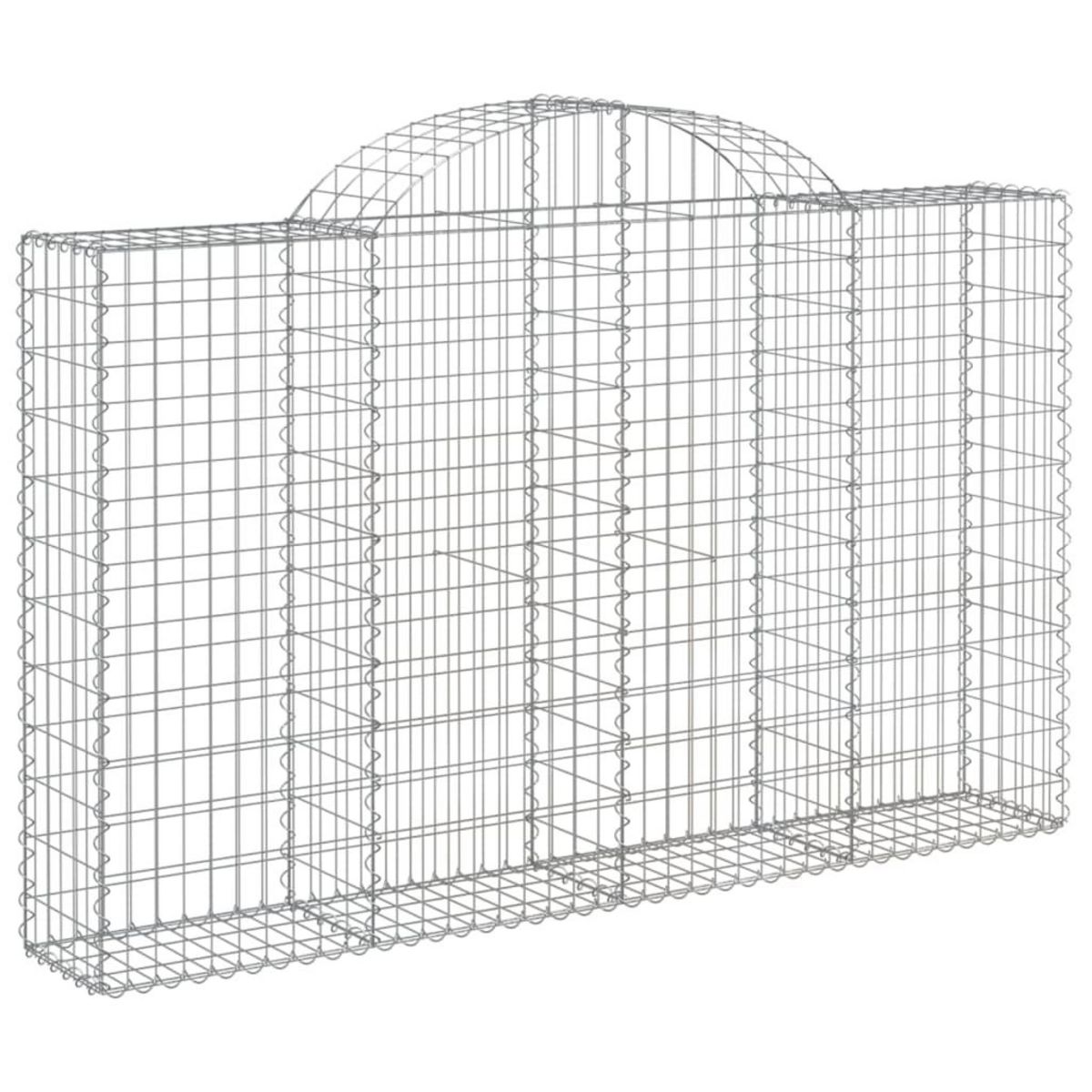 VIDAXL Paniers a gabions arques 18 pcs 200x30x120/140 cm Fer galvanise