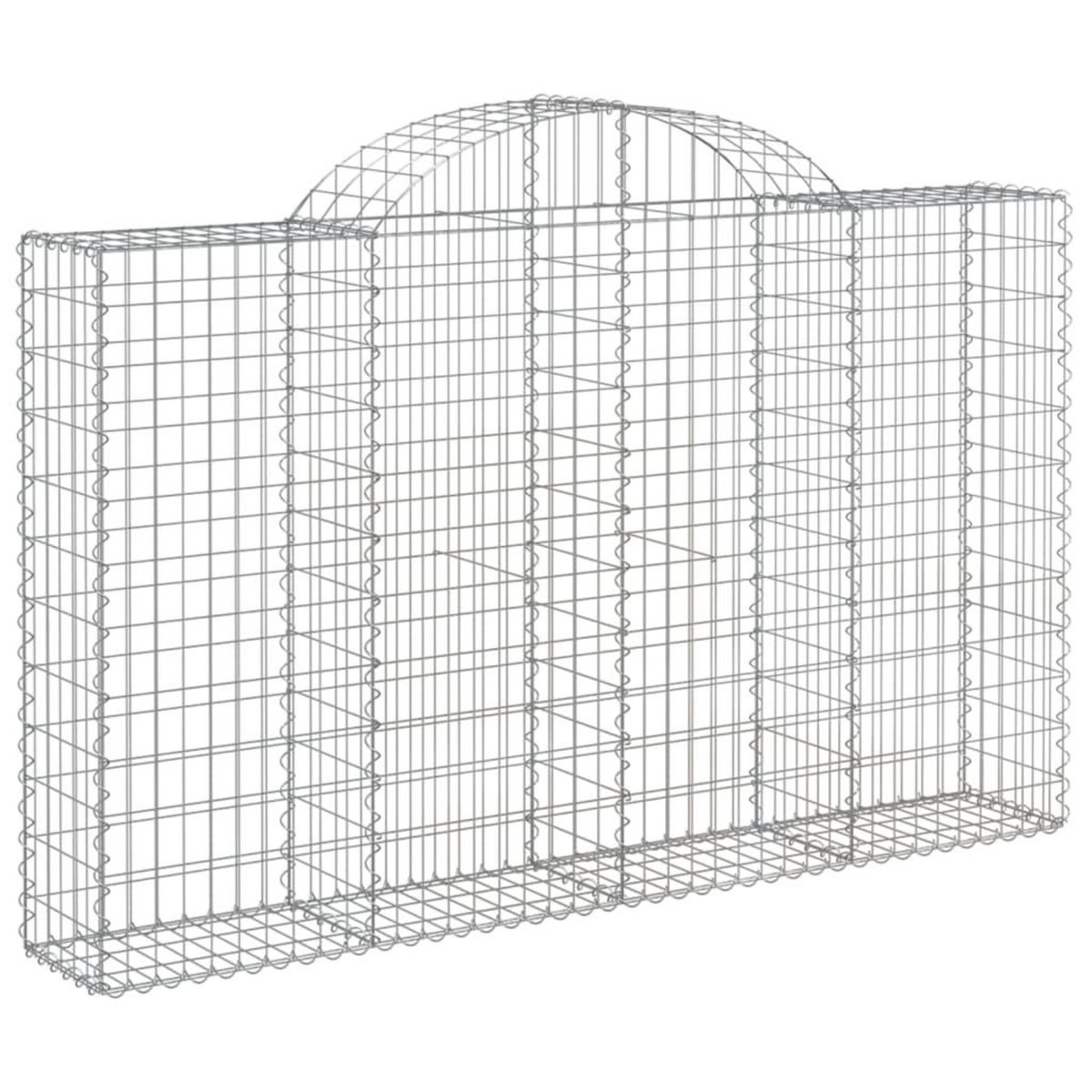 VIDAXL Paniers a gabions arques 18 pcs 200x30x120/140 cm Fer galvanise