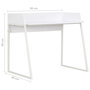 Voir la diapositive 6 : VIDAXL Bureau Blanc 90x60x88 cm