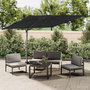 Voir la diapositive 1 : VIDAXL Parasol cantilever a double toit Noir 300x300 cm