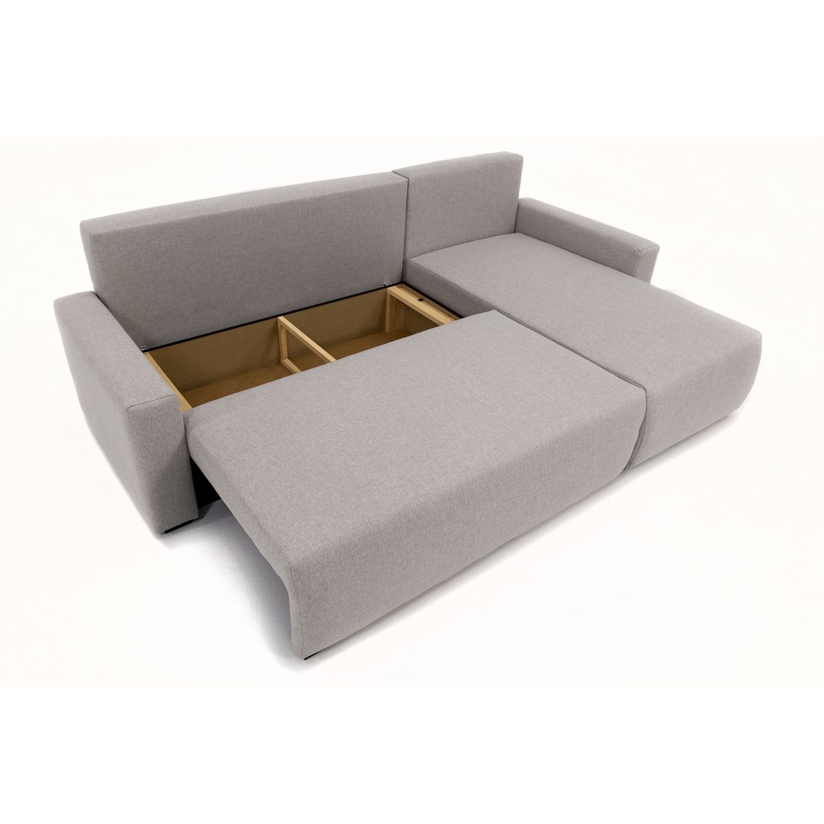 Canapé d'angle gauche fixe convertible 5 places avec coffre de rangement MATT