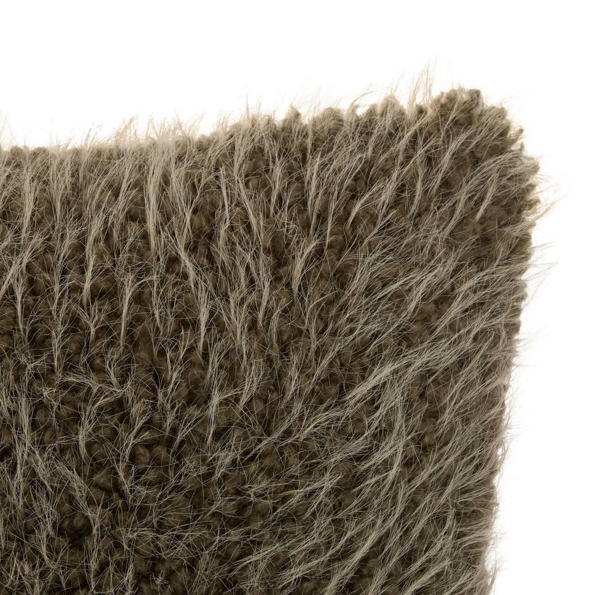 Voir la diapositive 2 : ATMOSPHERA Coussin imitation fourrure  nyero  45x45cm kaki