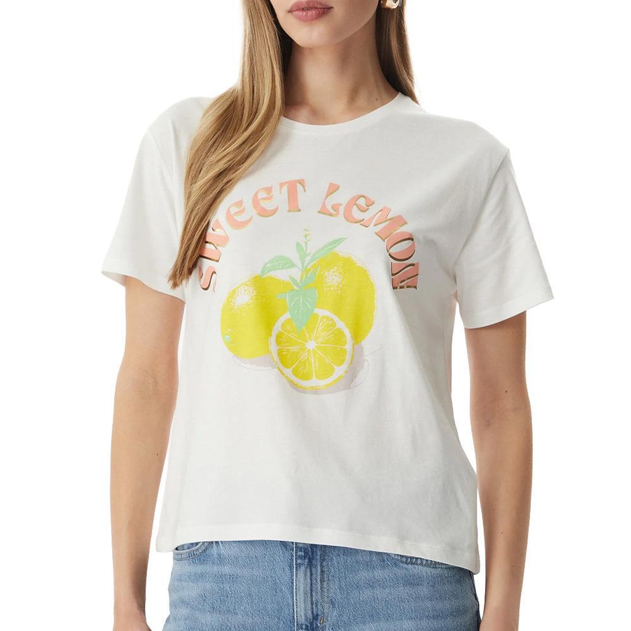 MORGAN T-Shirt Blanc Femme Morgan DLEMON. Coloris disponibles : Blanc