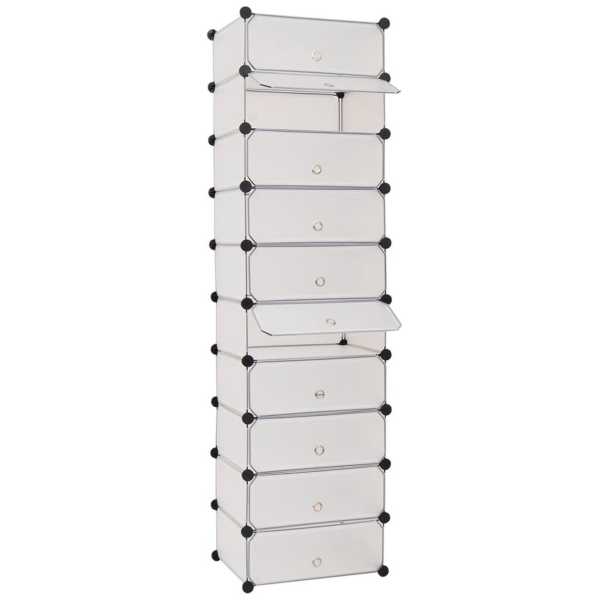 VIDAXL Armoire a chaussures avec 10 compartiments Blanc