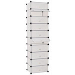 VIDAXL Armoire a chaussures avec 10 compartiments Blanc
