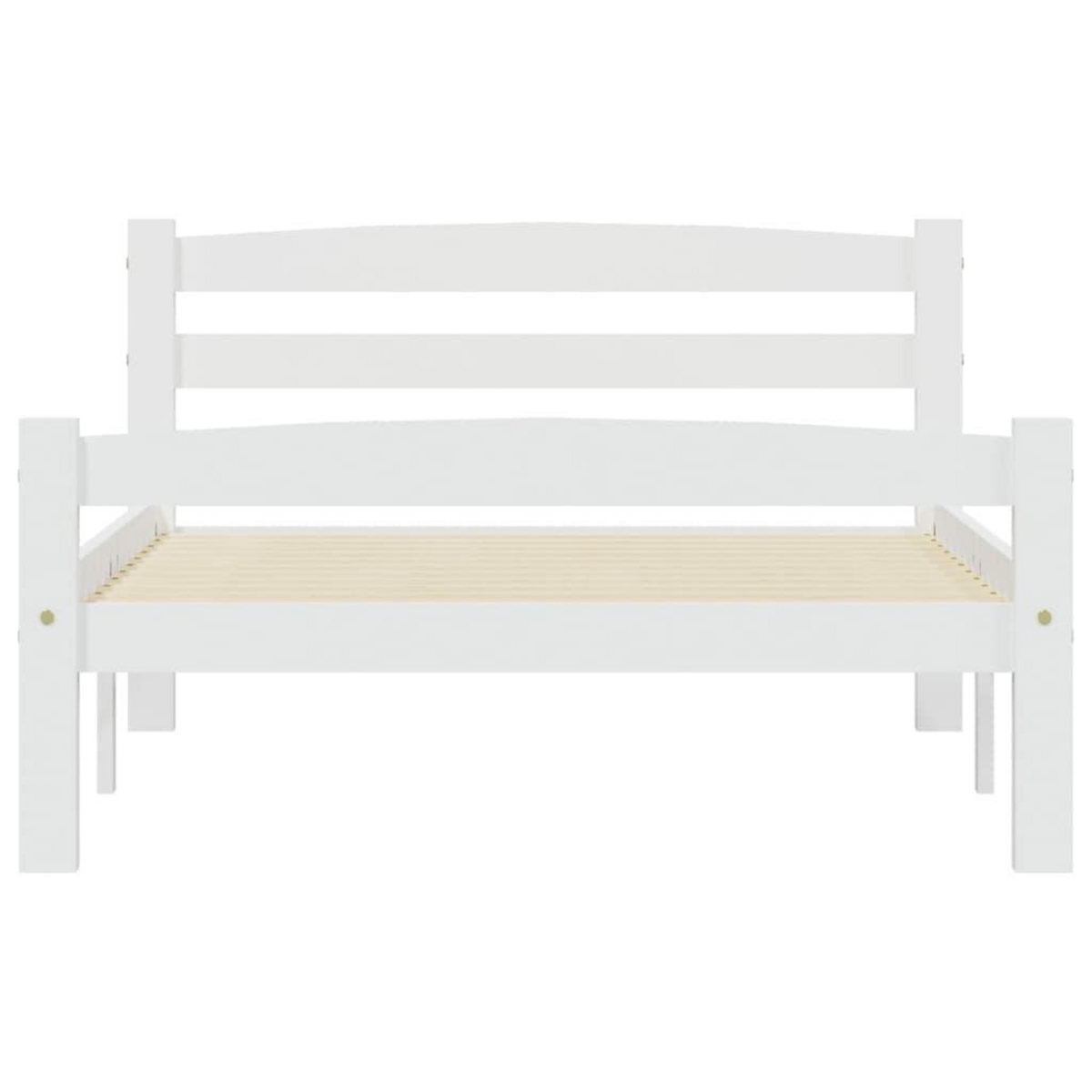 VIDAXL Cadre de lit sans matelas blanc bois de pin massif 100x200 cm