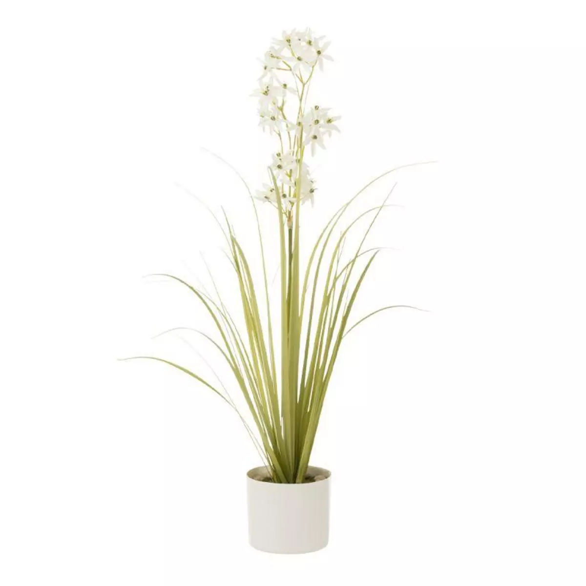 Paris Prix Plante Artificielle en Pot  Allium  92cm Vert & Blanc