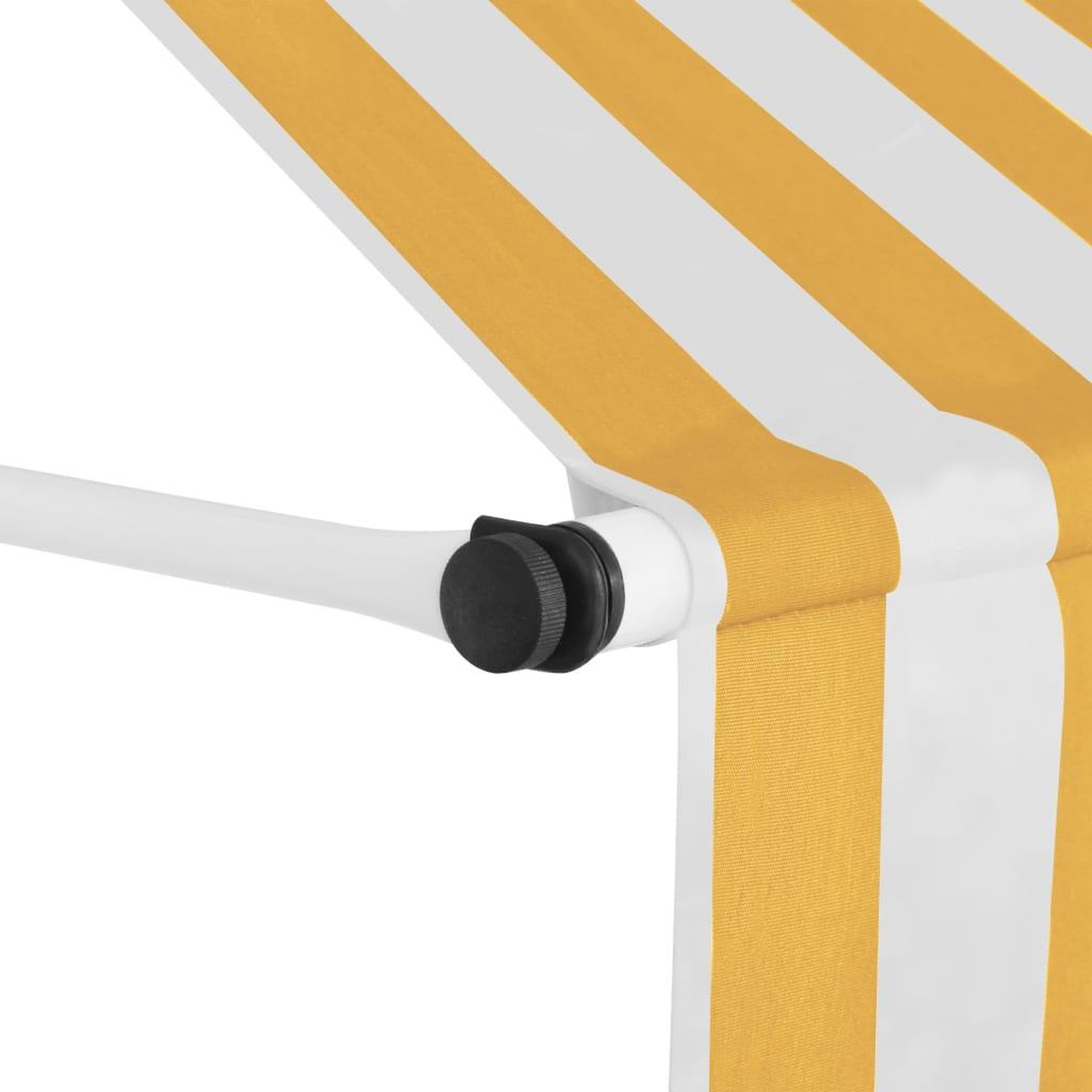 Voir la diapositive 5 : VIDAXL Auvent retractable manuel 100 cm Rayures oranges et blanches