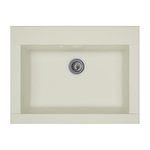 STRADOUR STRADOUR Evier cuisine a encastrer 1 bac sans egouttoir Hexo - Resine - 66 x 50 cm - Blanc