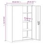 Voir la diapositive 6 : VIDAXL Armoire de bureau 90x40x140 cm Acier Gris