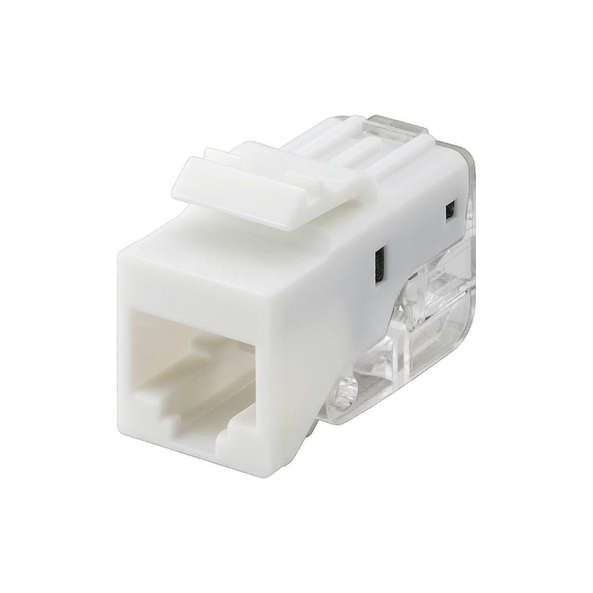 Voir la diapositive 1 : GOOBAY Module Keystone RJ45 CAT 5e Goobay Blanc