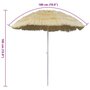 Voir la diapositive 6 : VIDAXL Parasol de plage inclinable style Hawaii