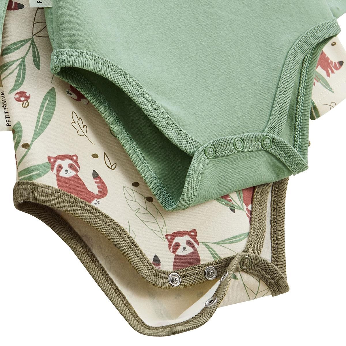 Petit Béguin Lot de 2 bodies bébé manches longues Gustin