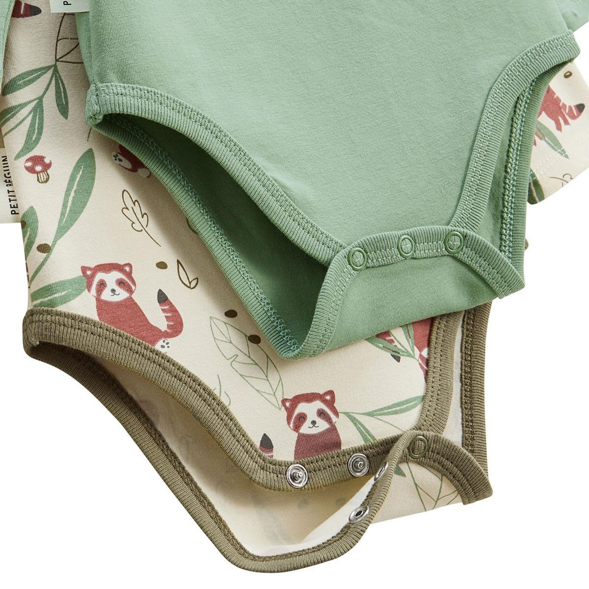 Petit Béguin Lot de 2 bodies bébé manches longues Gustin