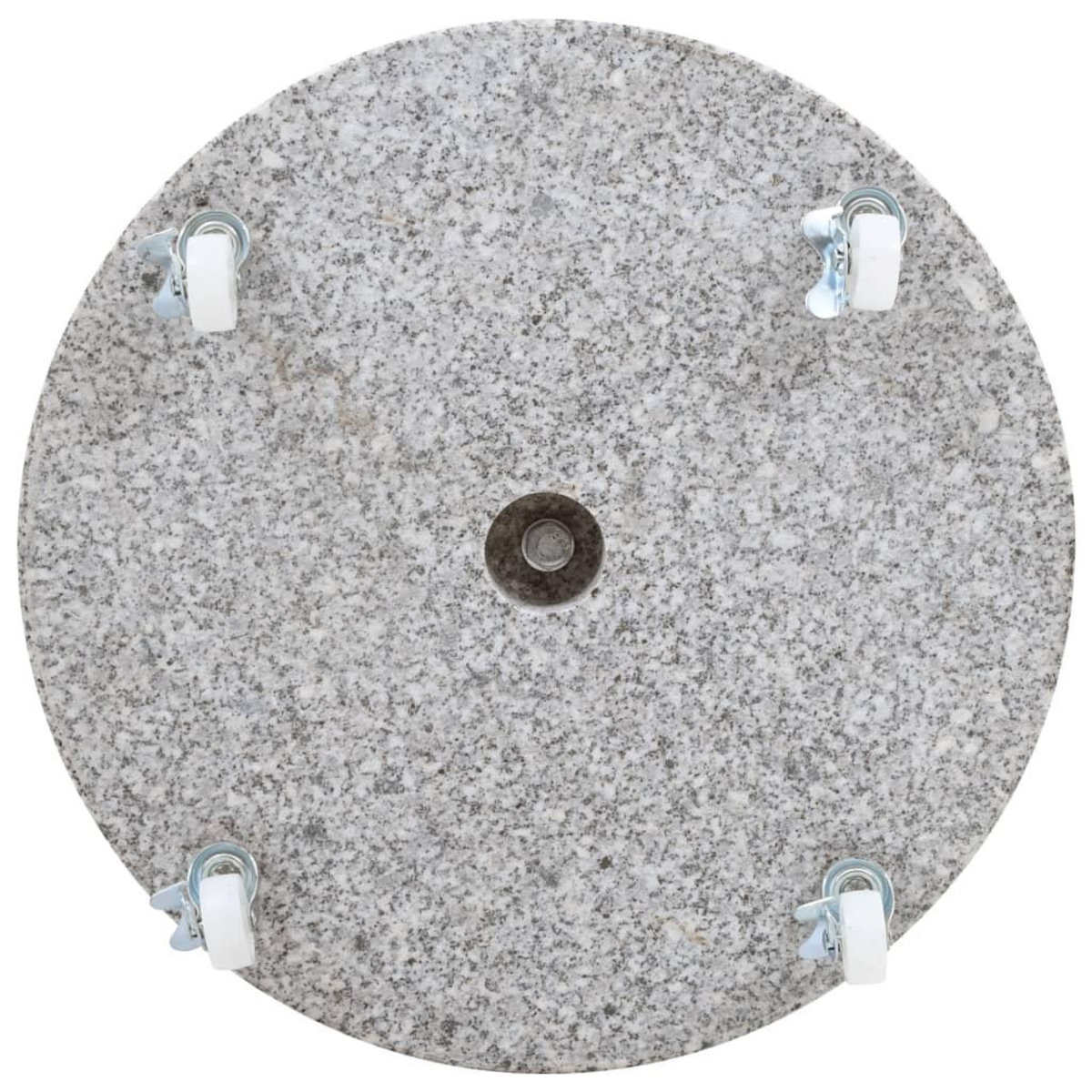 VIDAXL Socle de parasol Granite 30 kg Rond Gris