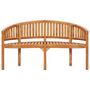 Voir la diapositive 4 : VIDAXL Banc de jardin en forme de banane 151 cm Teck solide