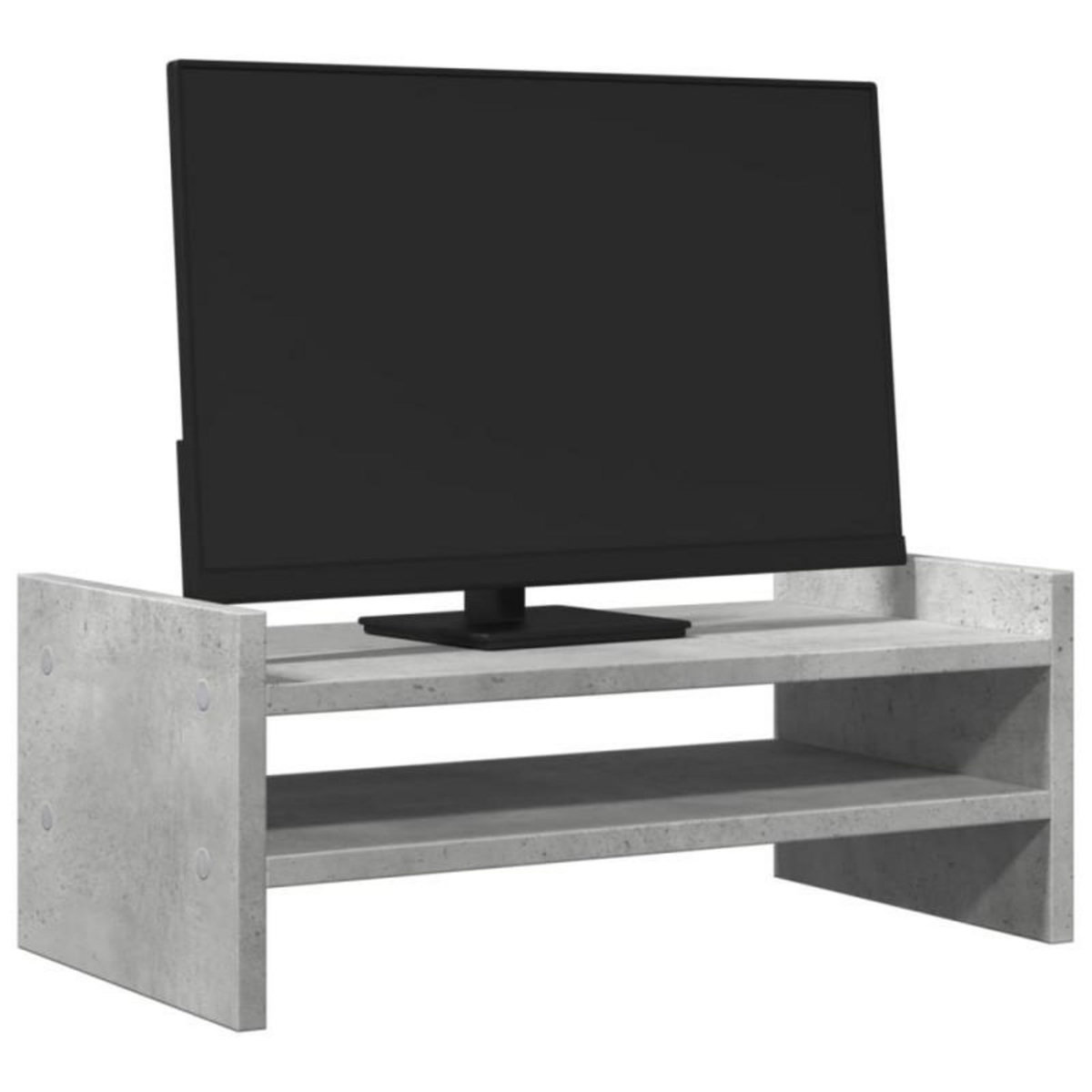 VIDAXL Support de moniteur gris béton 50x27x20 cm bois d ingénierie