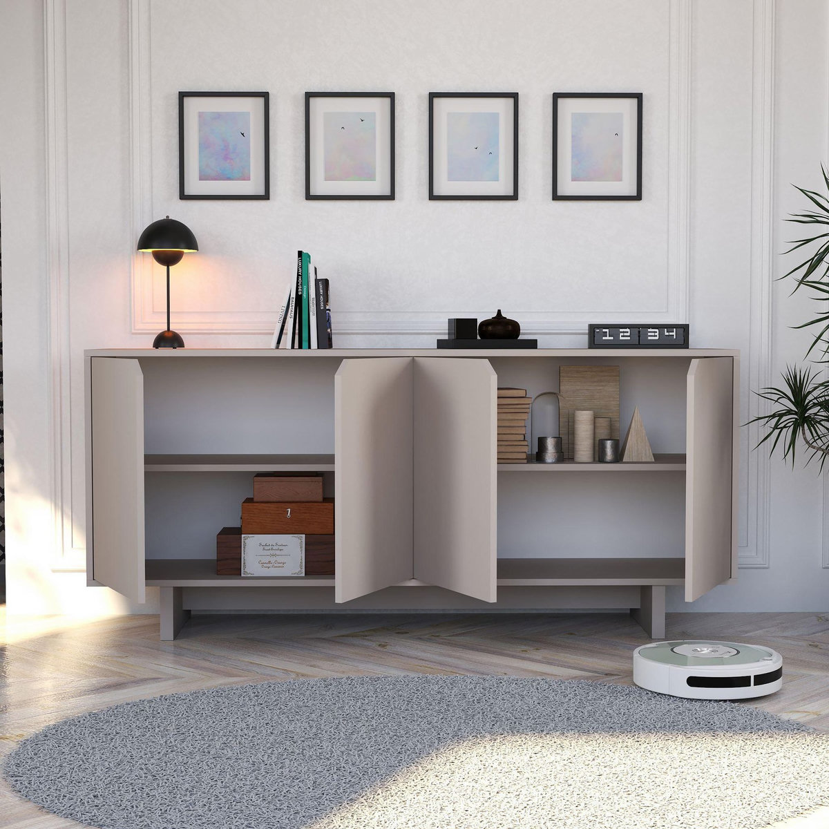 Habitat et Jardin Buffet en bois  Oz  - 180 x 40 x 81 cm - Beige