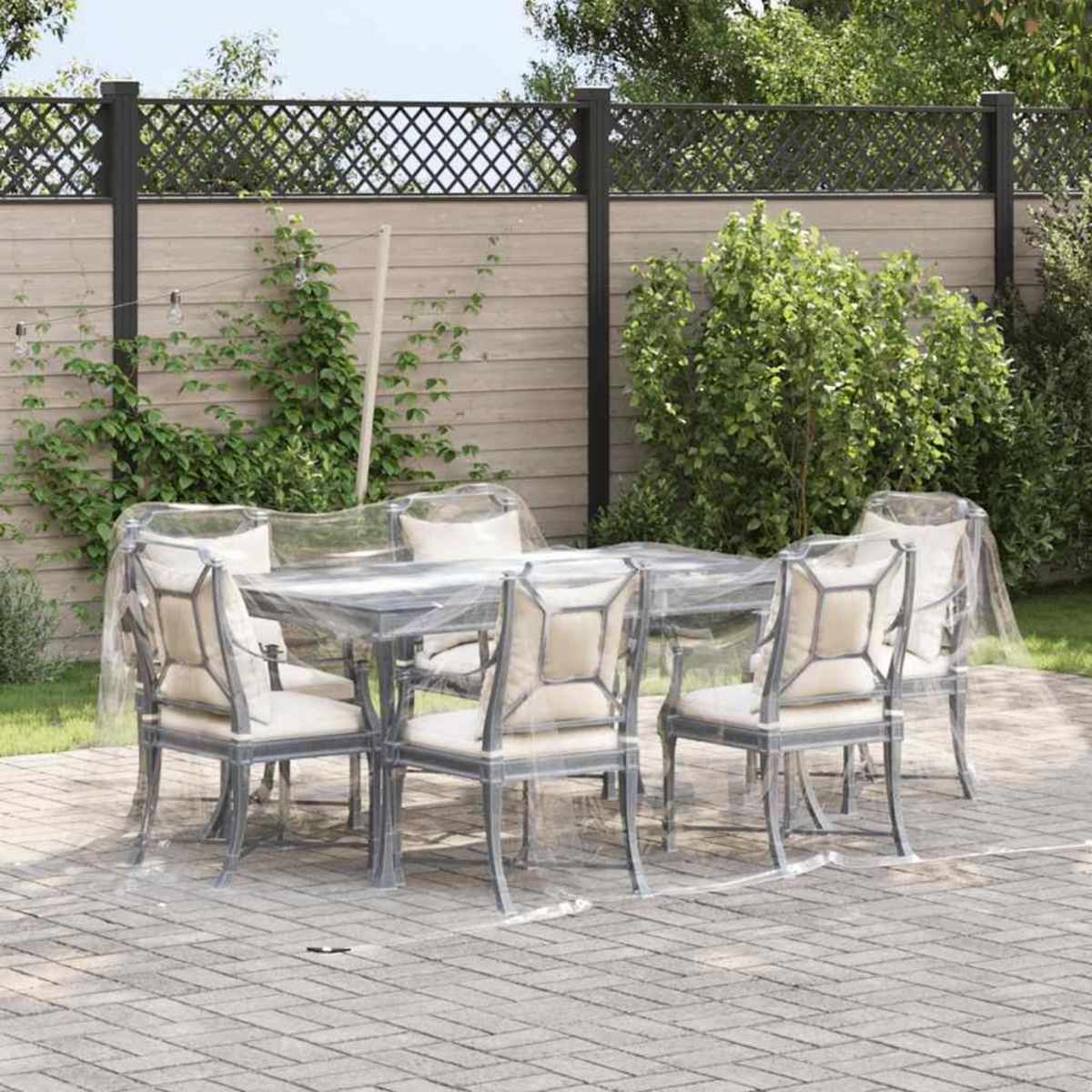 VIDAXL Bache transparente avec œillets 3x4 m PVC