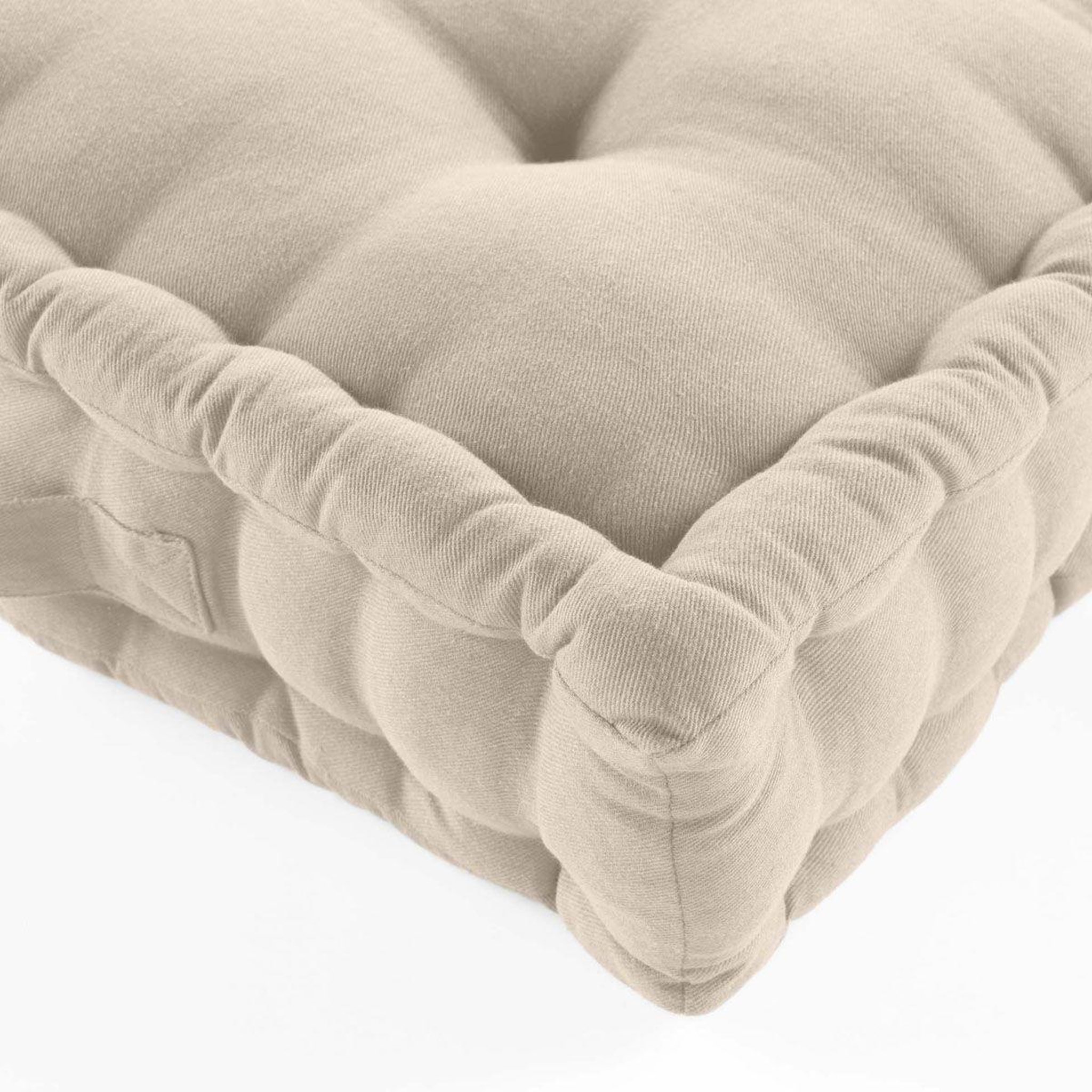 Voir la diapositive 2 : Douceur d'Intérieur Coussin de Sol  Twily  50x50cm Lin
