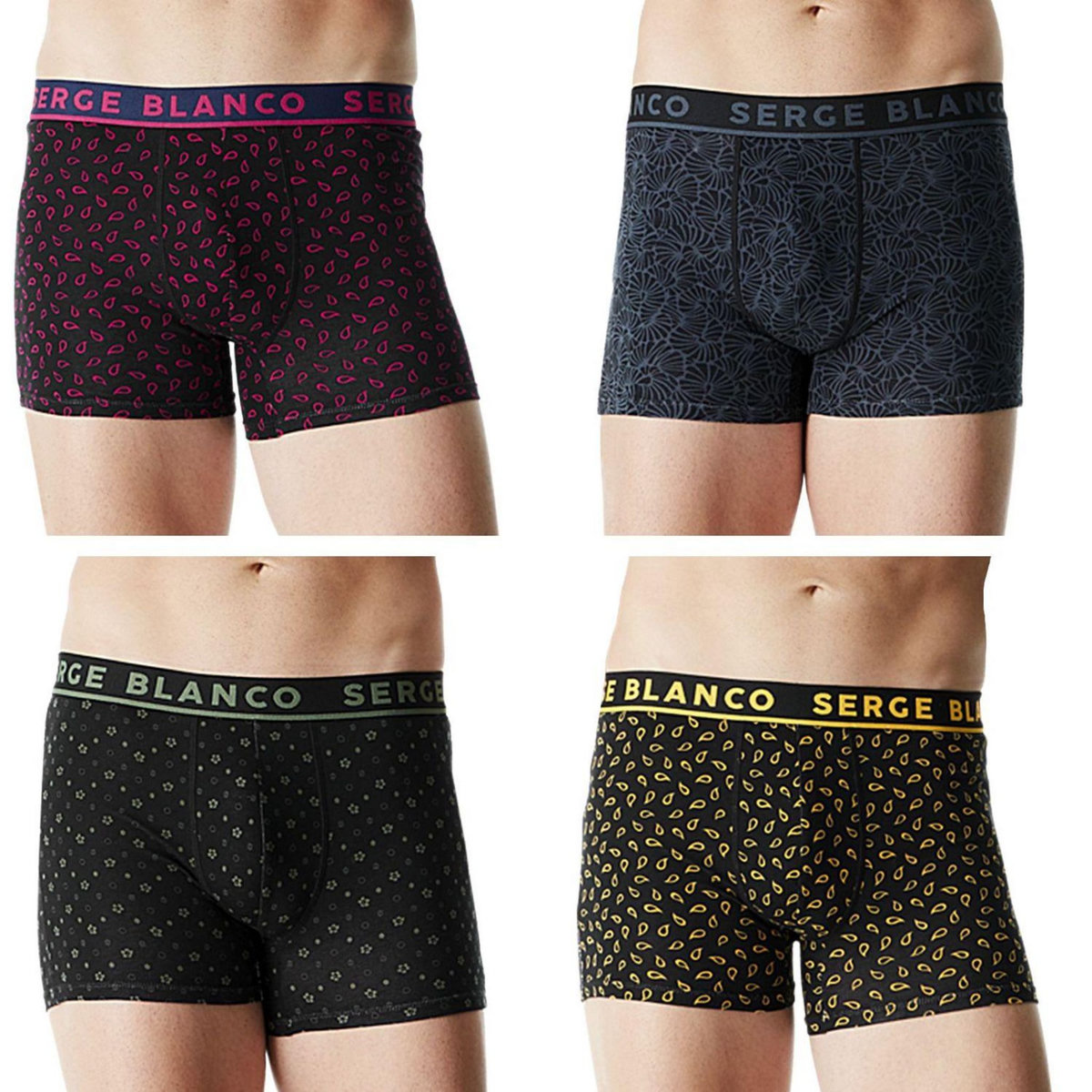 SERGE BLANCO Lot de 8 boxers homme Casual Serge Blanco