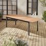 Voir la diapositive 4 : SWEEEK Table de jardin en bois aluminium extensible 200/250cm avec rallonge - Sevilla - bois d'Eucalyptus huilé et structure anthracite