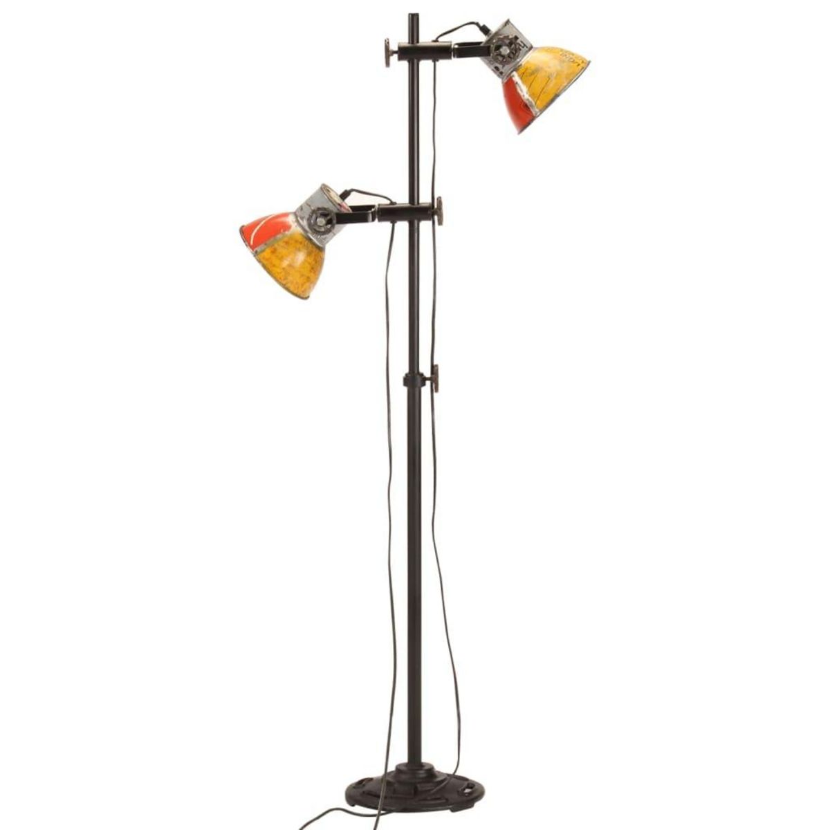 VIDAXL Lampadaire avec 2 abat-jour Multicolore E27
