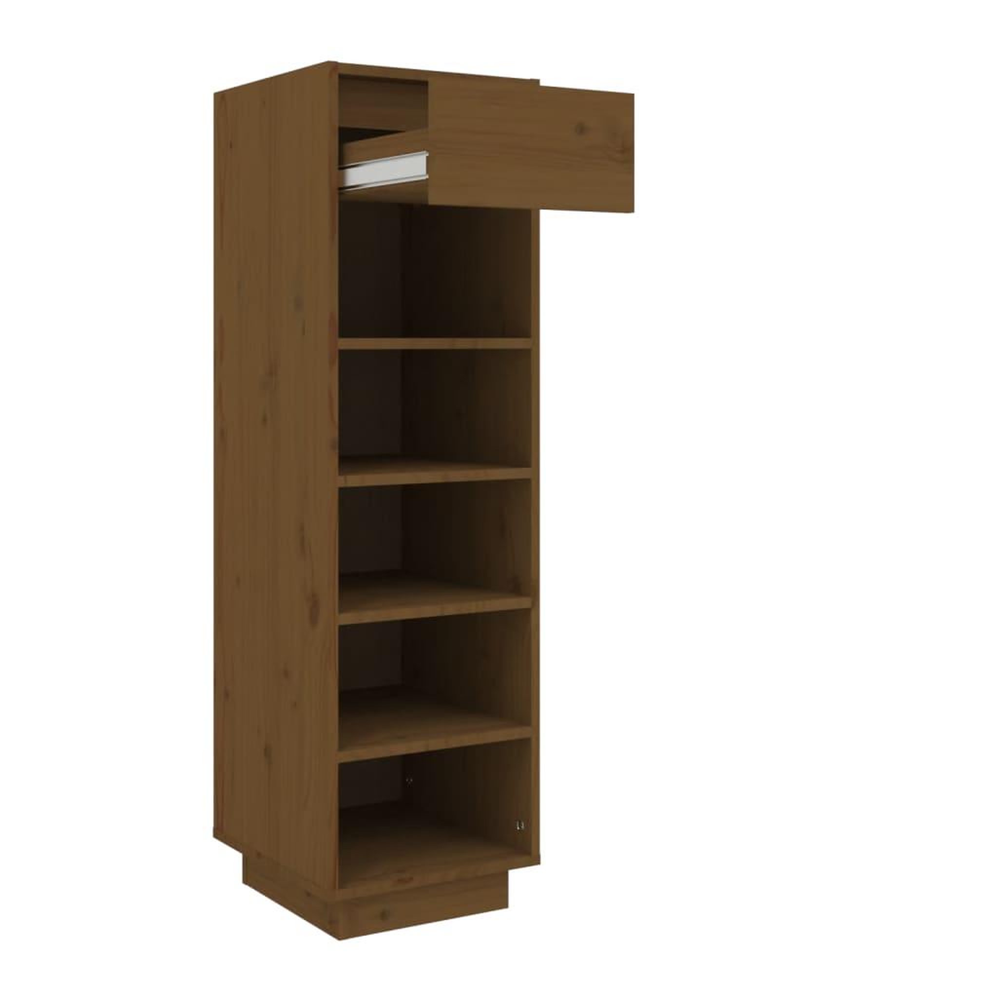 Voir la diapositive 5 : VIDAXL Armoire a chaussures marron miel 30x34x105cm bois de pin massif