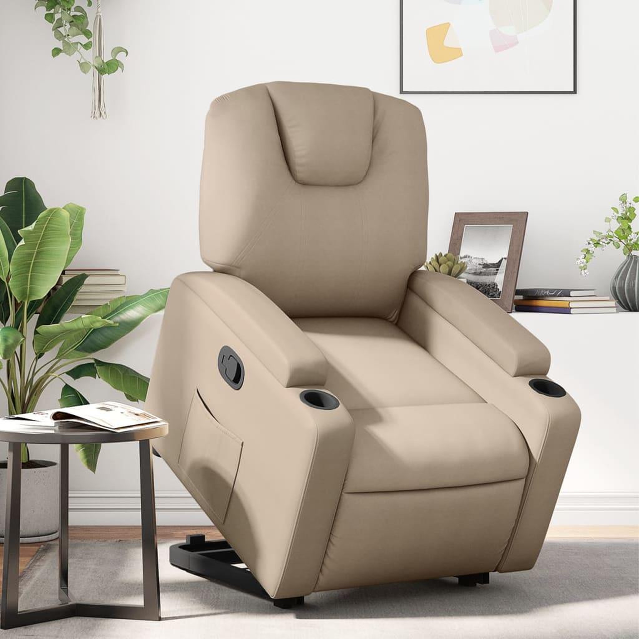 Voir la diapositive 1 : VIDAXL Fauteuil inclinable Cappuccino Similicuir