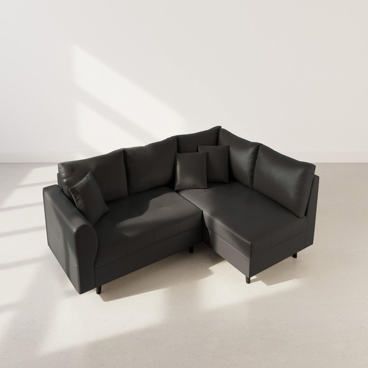 LISA DESIGN Rune - canapé d'angle droit 4 places en simili