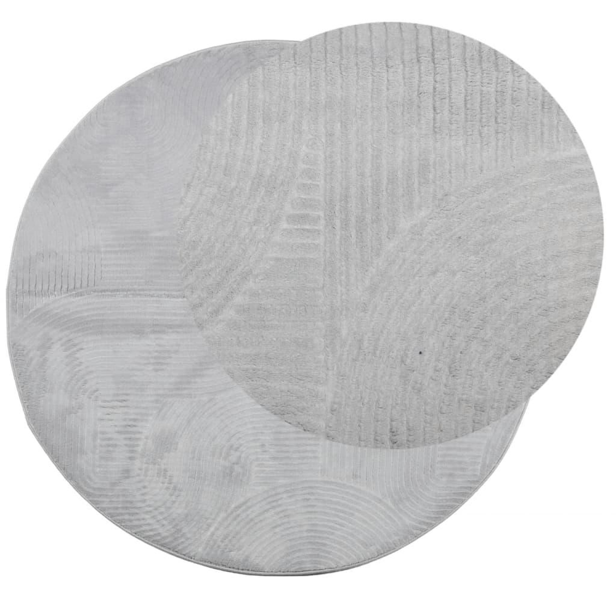 Voir la diapositive 3 : VIDAXL Tapis IZA poils courts style scandinave gris Ø 120 cm