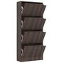 Voir la diapositive 2 : VIDAXL Armoire a chaussures 4 portes Chene sonoma gris Bois ingenierie