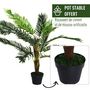 Voir la diapositive 5 : OUTSUNNY Outsunny Palmier artificiel hauteur 123 cm arbre artificiel décoration plastique fil de fer pot inclus vert