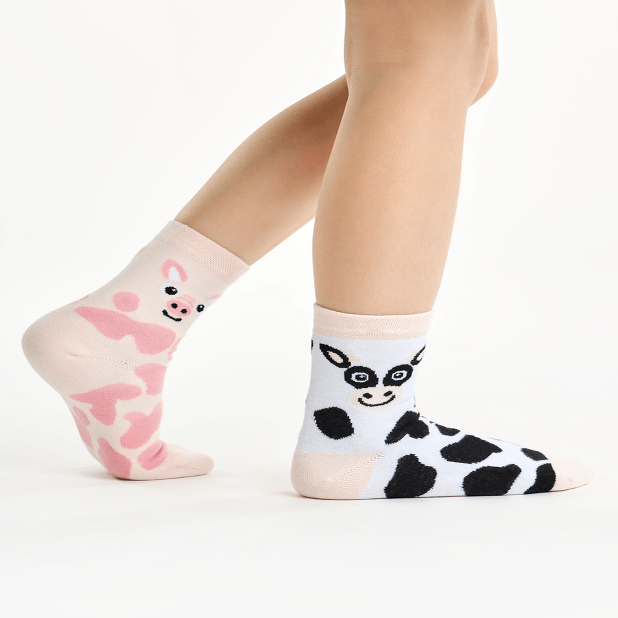 Voir la diapositive 3 : DEDOLES Chaussettes enfants vache et cochon