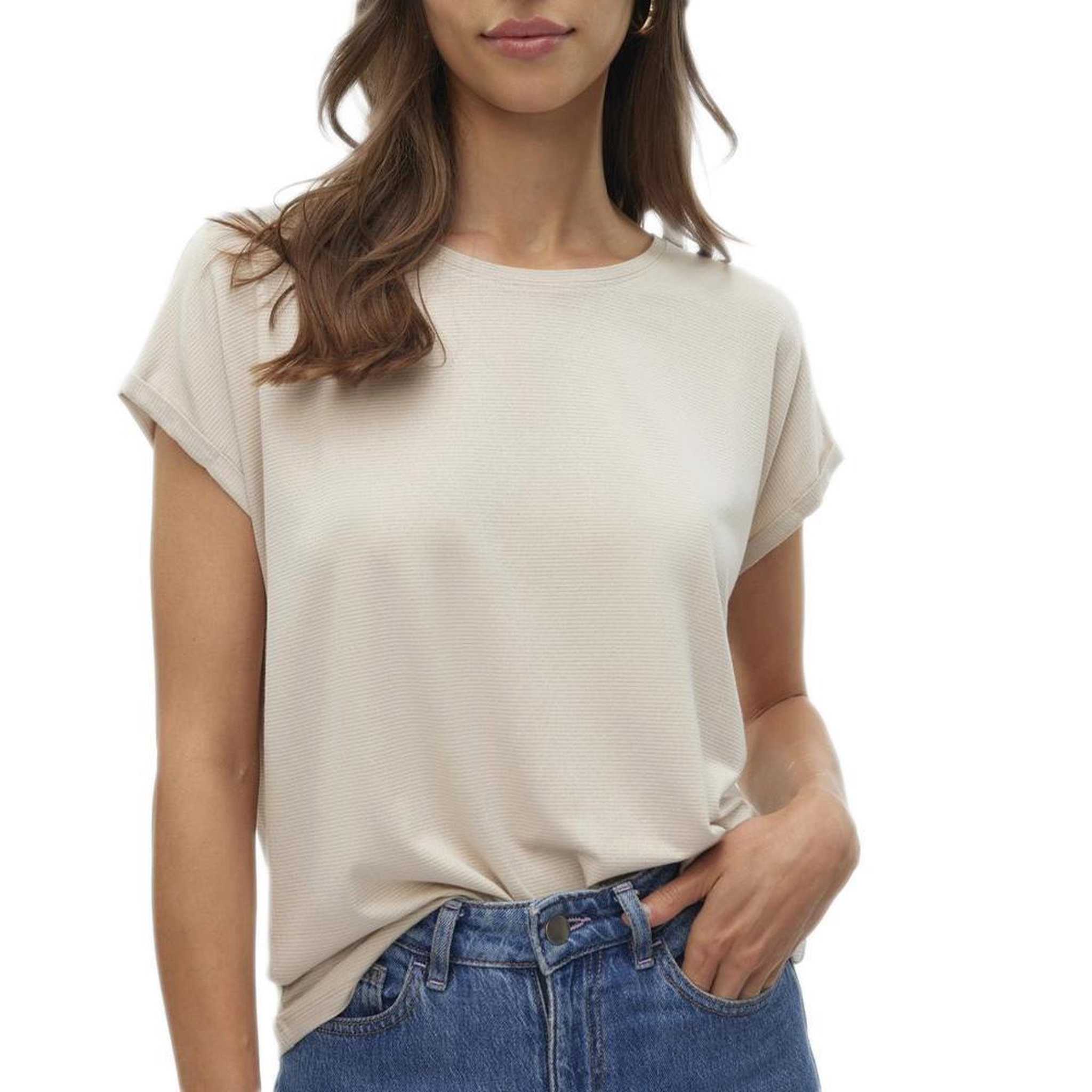 Vero Moda T-Shirt Beige Femme Vero Moda Lava. Coloris disponibles : Beige