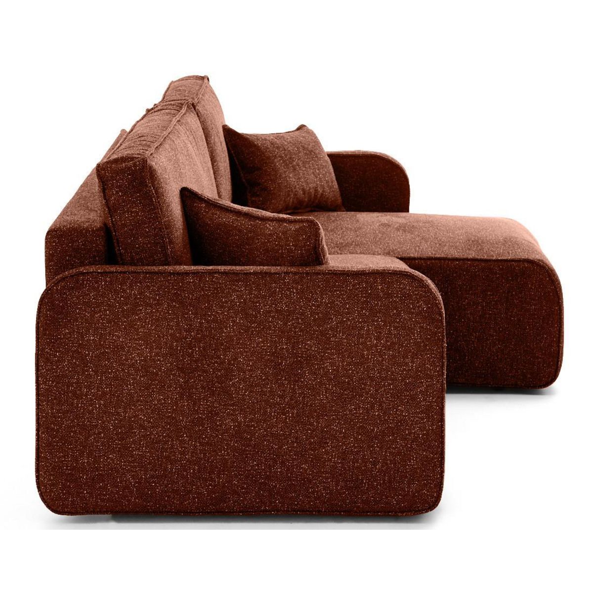 LISA DESIGN Apolline - canapé d'angle réversible 4 places convertible avec coffres en tissu moucheté