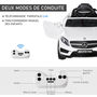 Voir la diapositive 5 : HOMCOM Voiture véhicule électrique enfant 6 V 7 Km/h max. télécommande effets sonores + lumineux Mercedes GLA AMG blanc