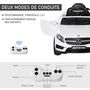 Voir la diapositive 5 : HOMCOM Voiture véhicule électrique enfant 6 V 7 Km/h max. télécommande effets sonores + lumineux Mercedes GLA AMG blanc