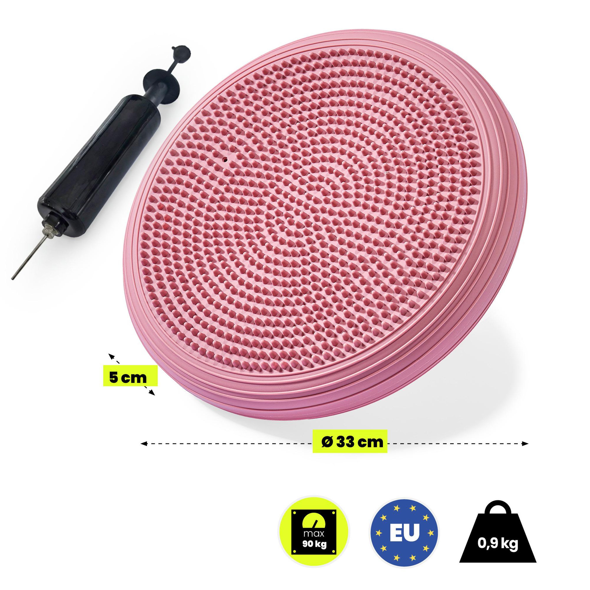 Voir la diapositive 4 : HYPERMOTION Coussin sensorimoteur d'assise et d'équilibre HyperMotion Rose avec pompe